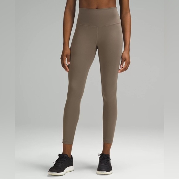 Lululemon Women’s Wunder Train High Rise Leggings Size 12 Olive Green Activewear - Picture 1 of 8